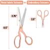 imageMr Pen Fabric Scissors and Embroidery Scissors Set 85quot ampamp 35quot Stainless Steel Rose Gold Premium Tailor Scissors Sewing Scissors for Fabric Cutting Fabric Shears Heavy Duty Scissors Heavy Duty