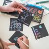 imageMr Pen Scratch Art for Kids with Wooden Stylus 125 pcs Rainbow Scratch Paper Scratch Art Paper Rainbow Scratch Art for Kids Drawing Black Scratch Off Paper for Kids