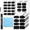 imageMr Pen Chalkboard Labels 200pc Assorted Shapes 1 White Chalk Marker and Small Towel Labels Label Stickers Labels for Storage Bins Sticker Labels Bottle Labels Food Labels Jar Labels100 pcs