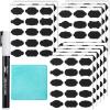 imageMr Pen Chalkboard Labels 200pc Assorted Shapes 1 White Chalk Marker and Small Towel Labels Label Stickers Labels for Storage Bins Sticker Labels Bottle Labels Food Labels Jar Labels150 pcs