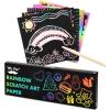 imageMr Pen Scratch Art for Kids with Wooden Stylus 125 pcs Rainbow Scratch Paper Scratch Art Paper Rainbow Scratch Art for Kids Drawing Black Scratch Off Paper for Kids