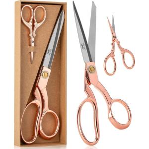 imageMr Pen Fabric Scissors and Embroidery Scissors Set 85quot ampamp 35quot Stainless Steel Rose Gold Premium Tailor Scissors Sewing Scissors for Fabric Cutting Fabric Shears Heavy Duty Scissors Heavy Duty