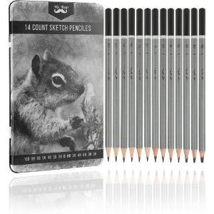 imageMr Pen Sketch Pencils for Drawing 14 Pack Drawing Pencils Art Pencils Graphite Pencils Graphite Pencils for Drawing Art Pencils for Drawing and Shading14 pcs