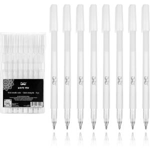 imageMr Pen White Pens 8 Pack White Gel Pens for Artists White Gel Pen White Ink Pen White Pens for Black Paper White Drawing Pens White Art Pen White Pen for Artists White Pen for Drawing