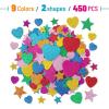 imageMr Pen Glitter Foam Stickers Self Adhesive 450 pcs Assorted Sizes Colorful Glitter Stickers Easter Gift