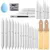 imageMr Pen Blending Stump 33 pcs Blending Stumps for Drawing Shading Pencils for Sketching Blending Pencil Tortillions Sandpaper Sharpeners Pencil Extension Tool Kneaded Eraser Rub SpongeB 33 Pack