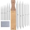 imageMr Pen Blending Stump 33 pcs Blending Stumps for Drawing Shading Pencils for Sketching Blending Pencil Tortillions Sandpaper Sharpeners Pencil Extension Tool Kneaded Eraser Rub SpongeA 14 Pack