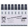 imageMr Pen  8 Pack Thick Black Permanent Markers Chisel Tip