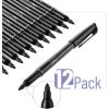 imageMr Pen 12 Pack Set Fine Tip Permanent Markers Black Colors