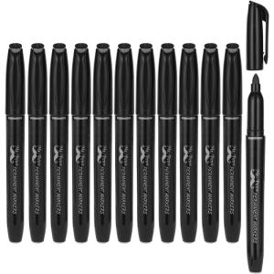 imageMr Pen 12 Pack Set Fine Tip Permanent Markers Black Colors