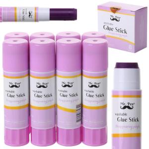 imageMr Pen Disappearing Purple Glue Sticks 8 Pack Washable Glue Sticks School Glue Sticks Glue Sticks for Kids Purple Glue Sticks School Glue Kids Glue Sticks Scrapbooking Glue Craft Sticks
