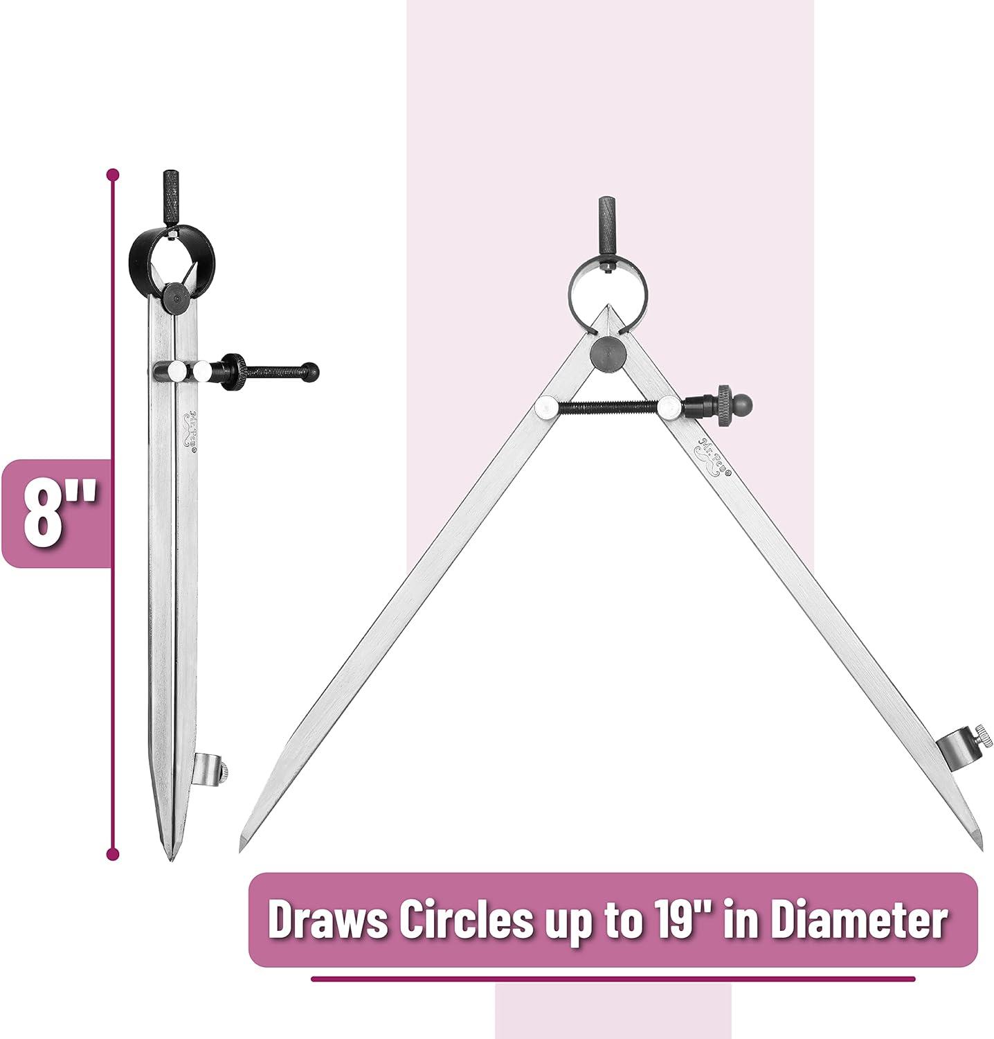 imageMr Pen Adjustable Divider Leather Compass 8 Inch Lockable Metal Compass Wing Dividers for Leather and WoodworkingCompass