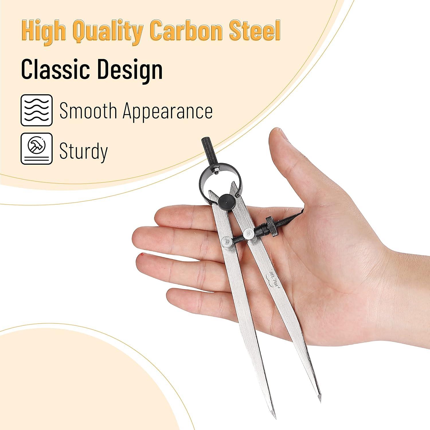 imageMr Pen Adjustable Divider Leather Compass 8 Inch Lockable Metal Compass Wing Dividers for Leather and WoodworkingDivider