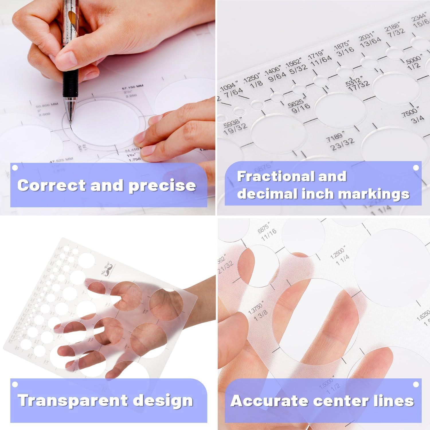 imageMr Pen Circle Templates  Large ampamp Small Sizes Circle Stencil ampamp Ruler for Drafting ampamp DrawingCircle Template