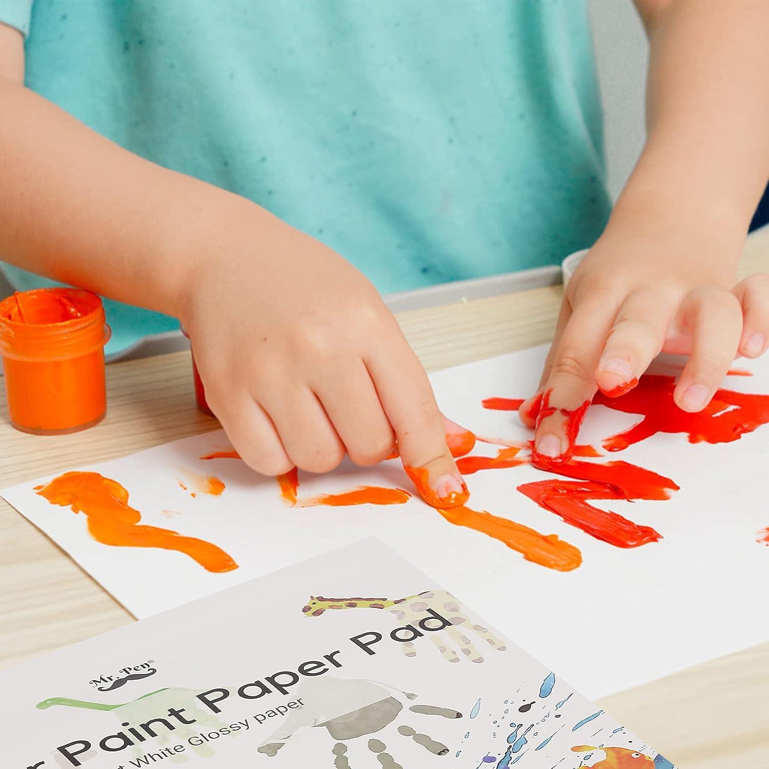 imageMr Pen Finger Paint Paper 11 x 14 inches 22 Sheets Paint Paper for Kids Art Paper for Kids Kids Paint Paper Paper for Painting Kids Finger Paint Paper for Toddlers