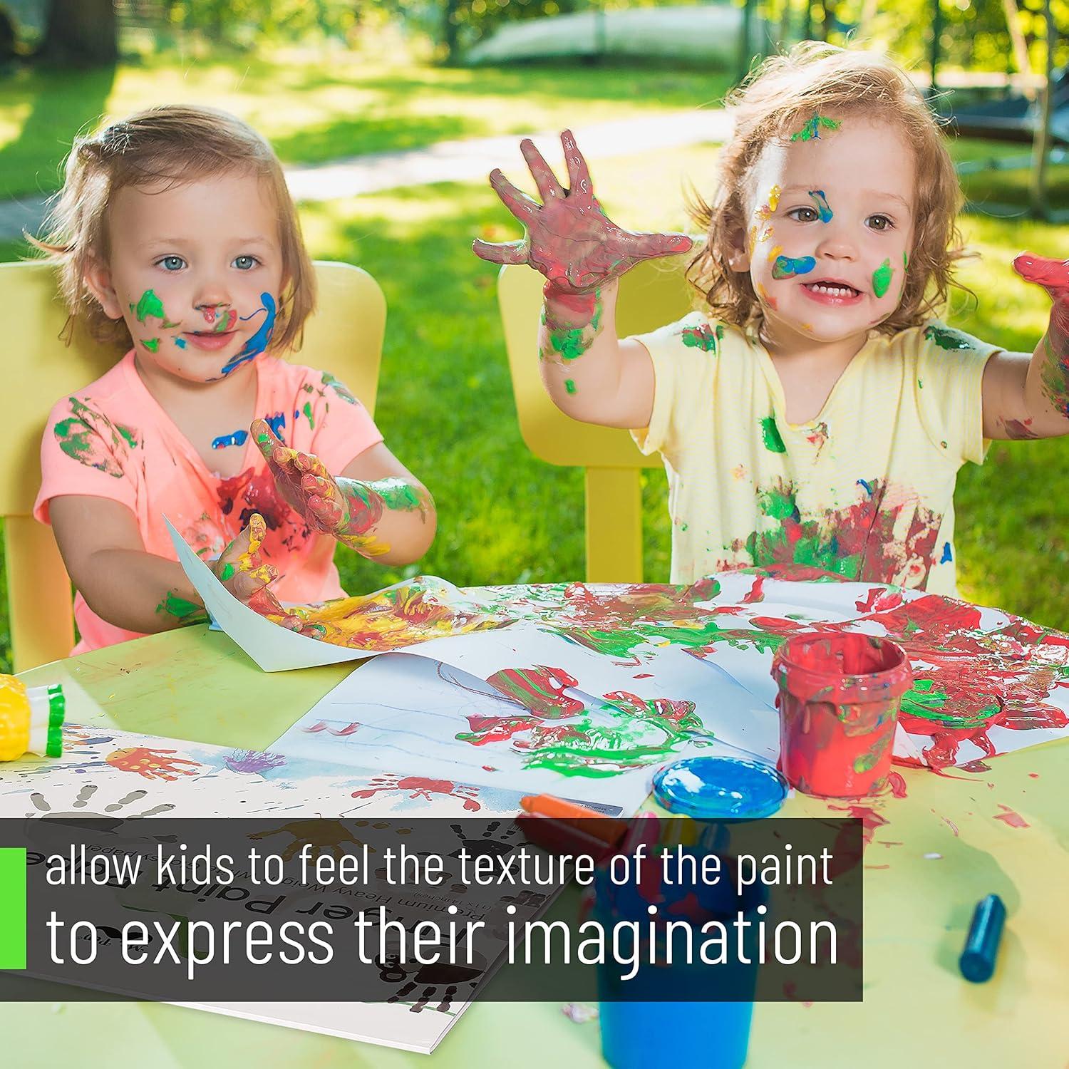 imageMr Pen Finger Paint Paper 11 x 14 inches 22 Sheets Paint Paper for Kids Art Paper for Kids Kids Paint Paper Paper for Painting Kids Finger Paint Paper for Toddlers