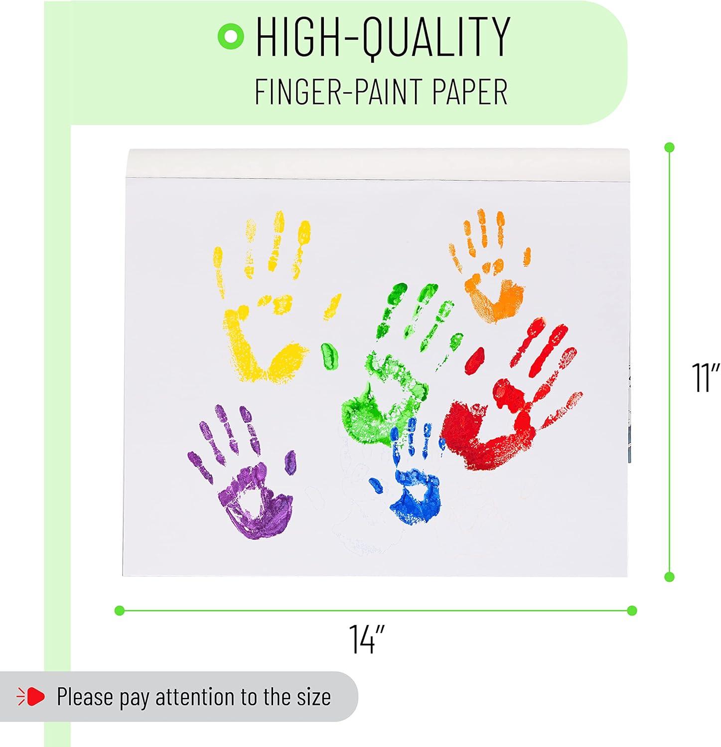 imageMr Pen Finger Paint Paper 11 x 14 inches 22 Sheets Paint Paper for Kids Art Paper for Kids Kids Paint Paper Paper for Painting Kids Finger Paint Paper for Toddlers