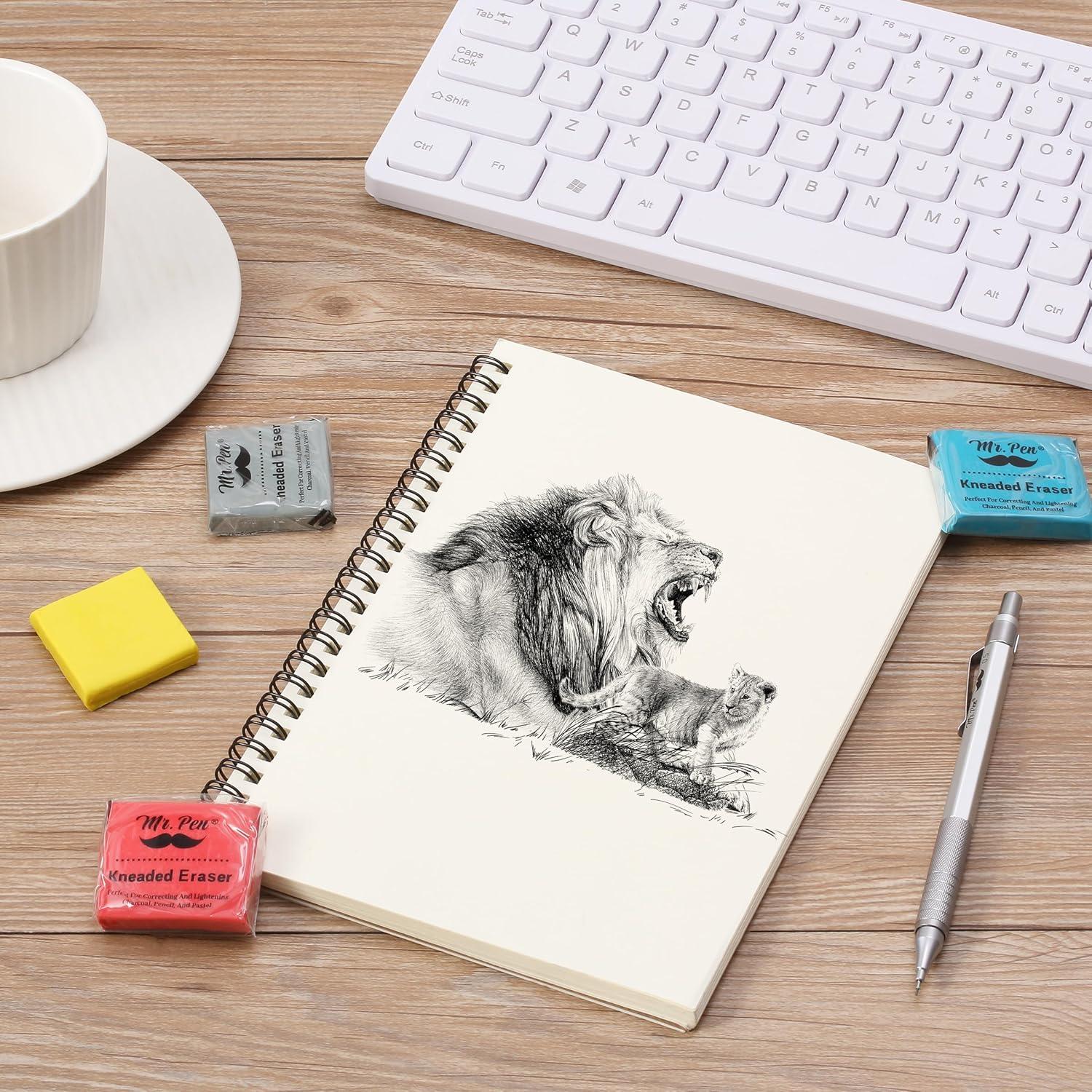 imageMr Pen Kneaded Eraser Erasers for Drawing 16 Pack Artist Eraser Kneaded Erasers for Artists Kneadable Erasers Drawing Erasers Art Erasers Putty Eraser Erasers for Sketching Rubber ErasersYellow  Blue  Red  Gray