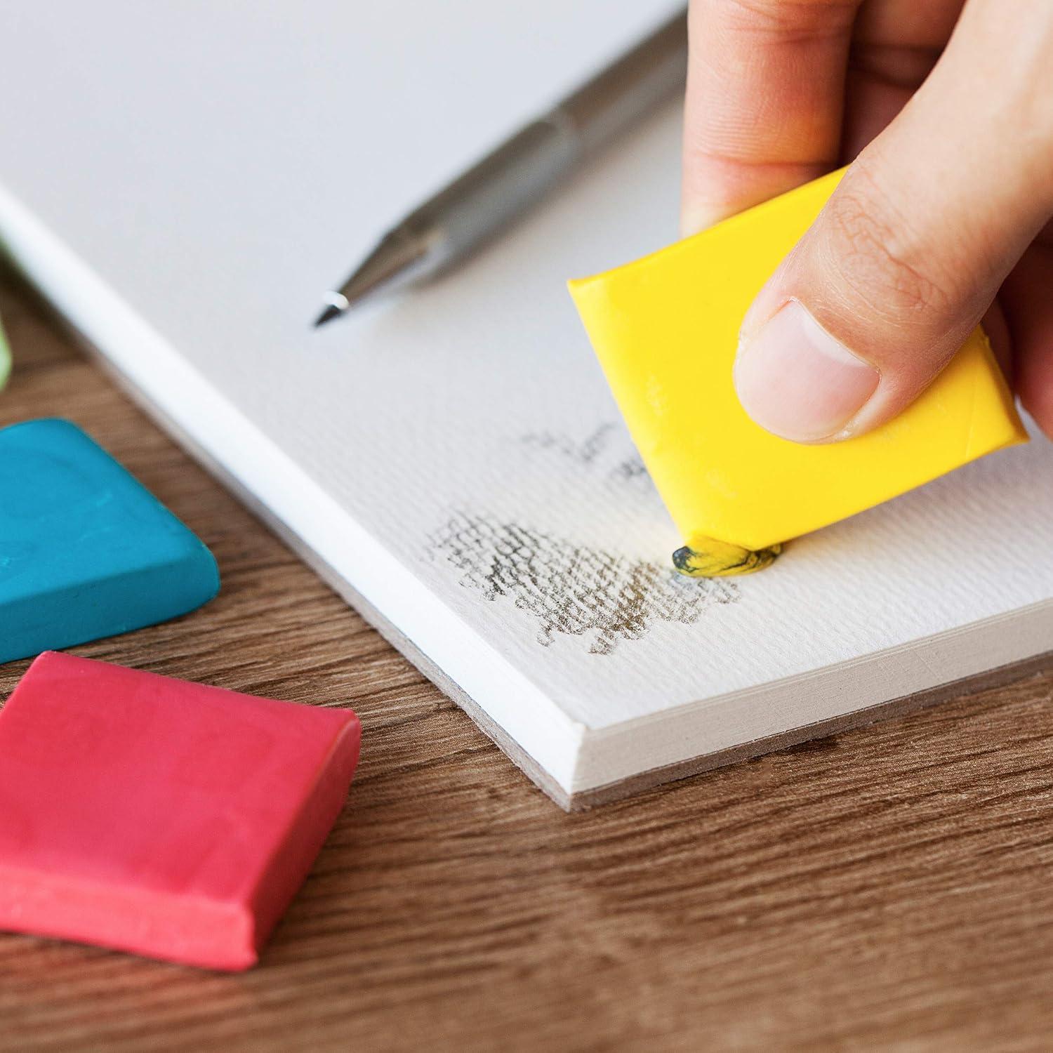 imageMr Pen Kneaded Eraser Erasers for Drawing 16 Pack Artist Eraser Kneaded Erasers for Artists Kneadable Erasers Drawing Erasers Art Erasers Putty Eraser Erasers for Sketching Rubber ErasersPink  Blue  Yellow  Green