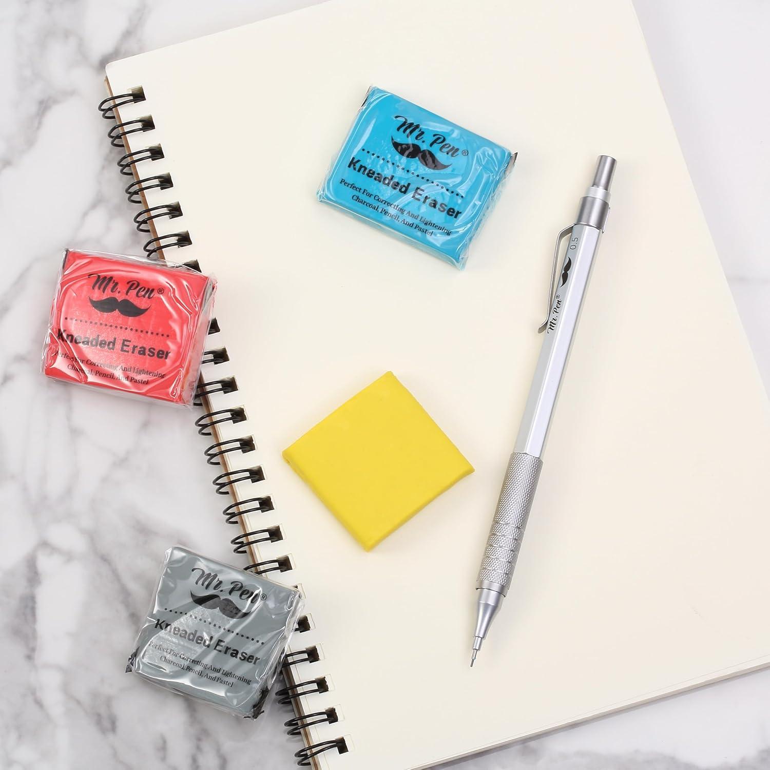 imageMr Pen Kneaded Eraser Erasers for Drawing 16 Pack Artist Eraser Kneaded Erasers for Artists Kneadable Erasers Drawing Erasers Art Erasers Putty Eraser Erasers for Sketching Rubber ErasersRed  Orange  Yellow  Green  Blue  Gray