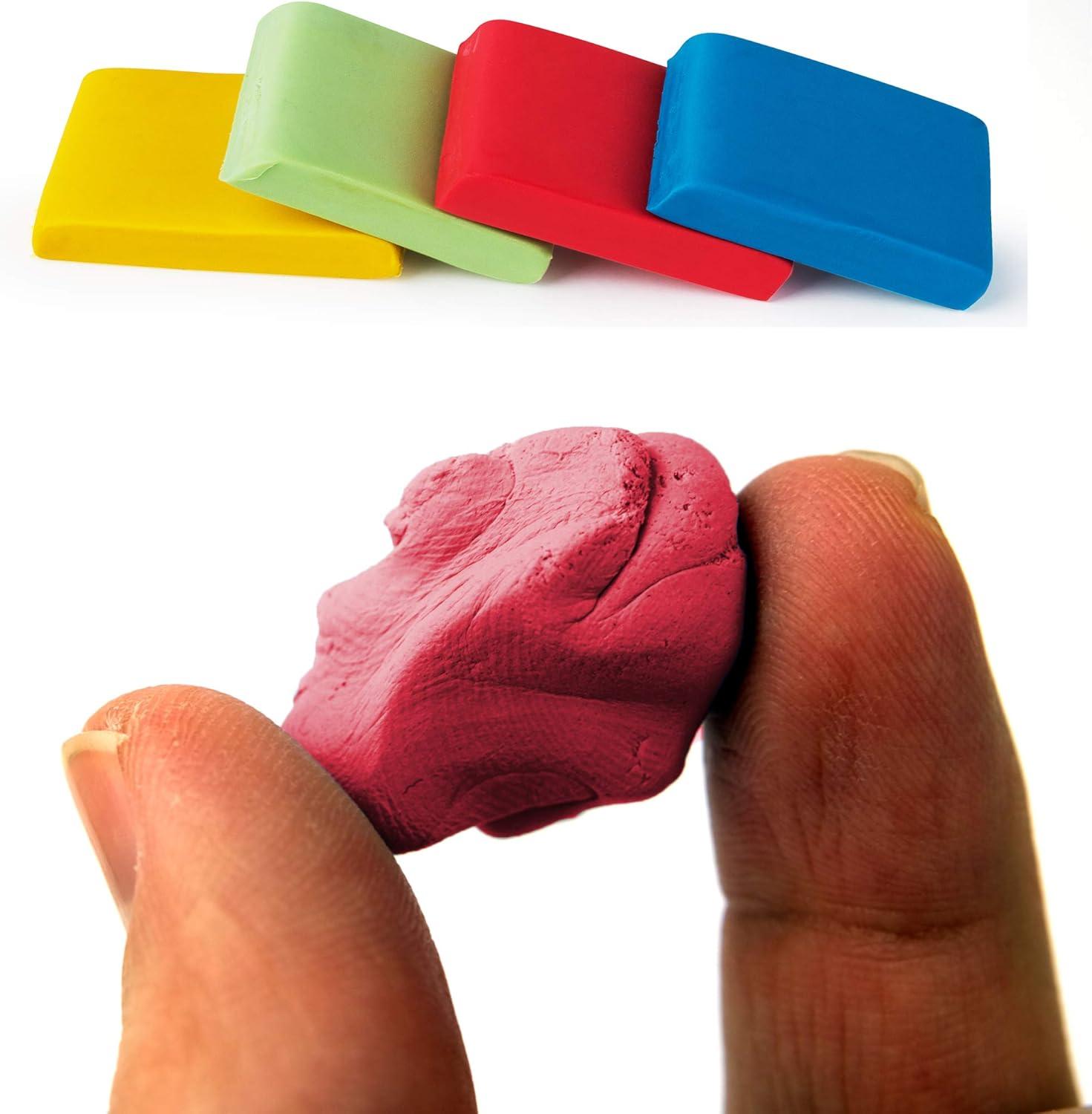 imageMr Pen Kneaded Eraser Erasers for Drawing 16 Pack Artist Eraser Kneaded Erasers for Artists Kneadable Erasers Drawing Erasers Art Erasers Putty Eraser Erasers for Sketching Rubber ErasersPink  Blue  Yellow  Green