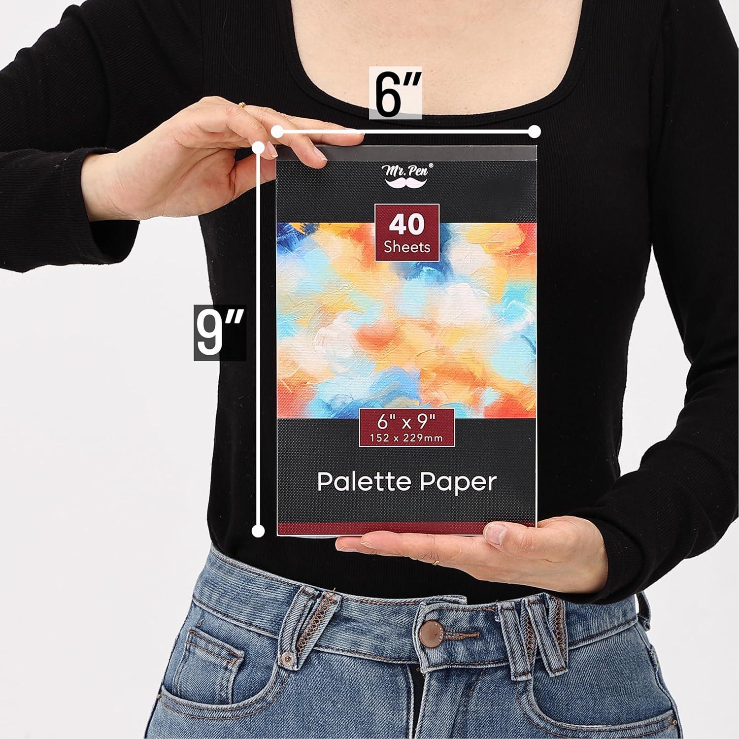 imageMr Pen Palette Paper Paint Pad 9quotx12quot 40 Sheets Acrylic Paint Paper Drawing Paper Painting Paper Disposable Paint Palette Paper Oil Paint Palette Watercolor Palette Paper6 x 9