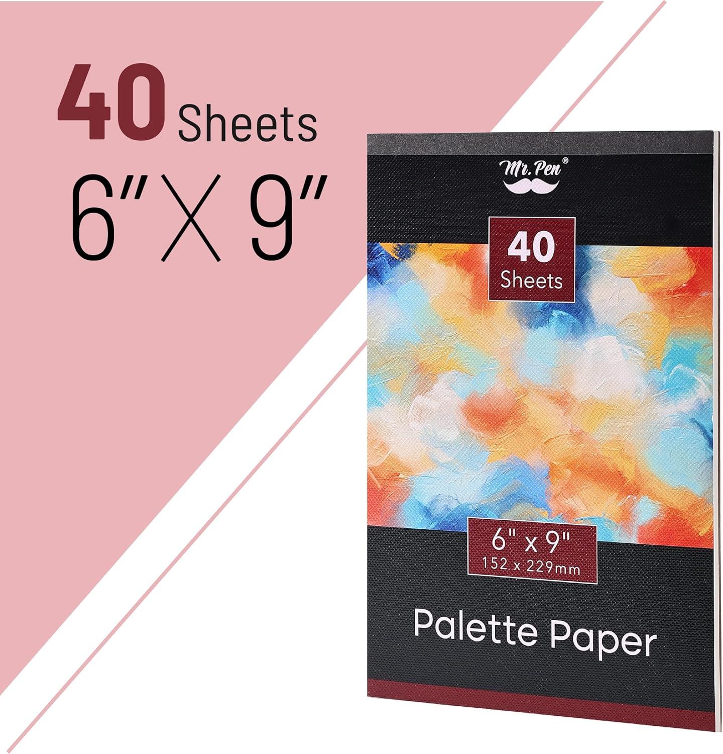 imageMr Pen Palette Paper Paint Pad 9quotx12quot 40 Sheets Acrylic Paint Paper Drawing Paper Painting Paper Disposable Paint Palette Paper Oil Paint Palette Watercolor Palette Paper6 x 9