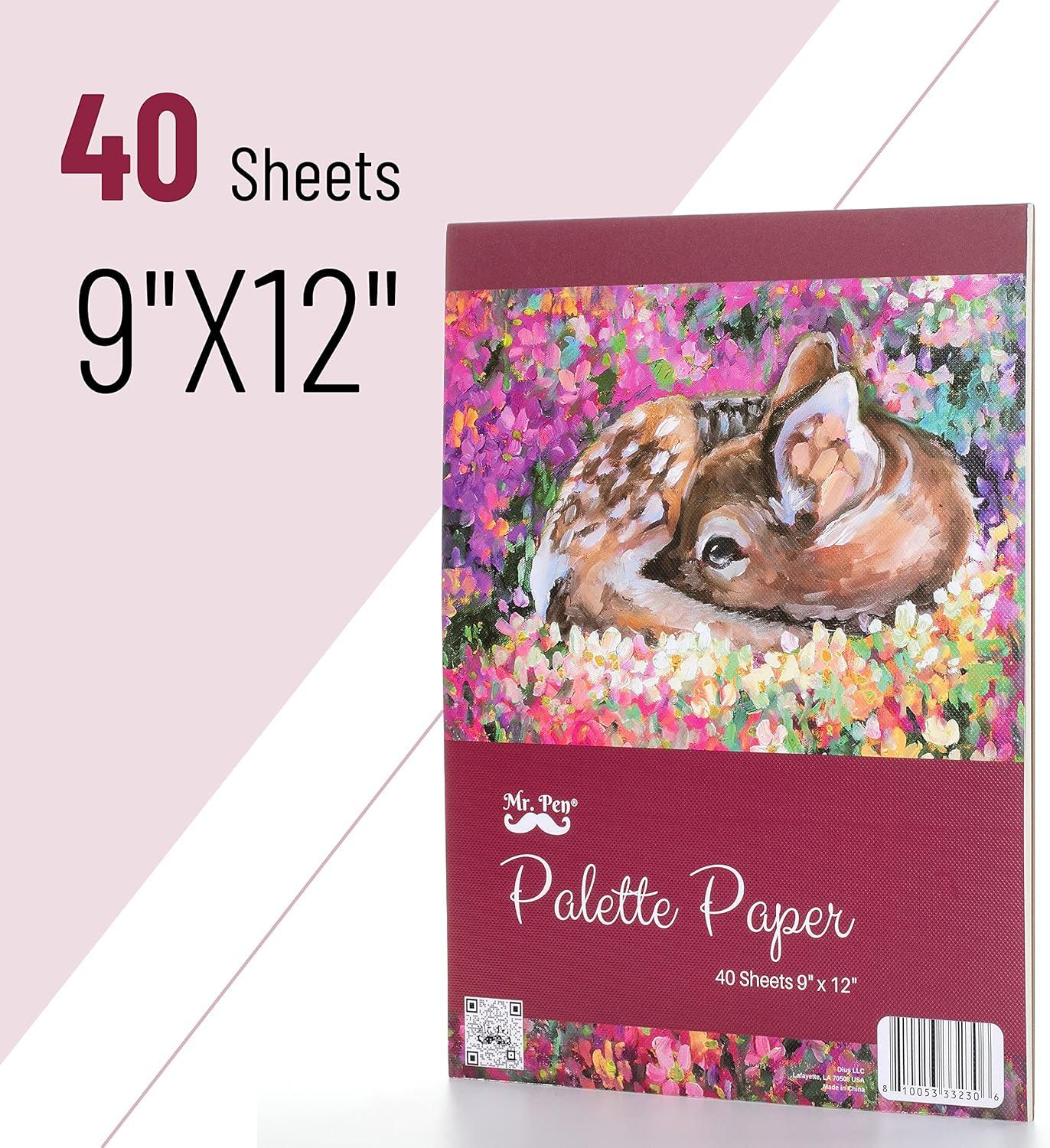 imageMr Pen Palette Paper Paint Pad 9quotx12quot 40 Sheets Acrylic Paint Paper Drawing Paper Painting Paper Disposable Paint Palette Paper Oil Paint Palette Watercolor Palette Paper9 x 12