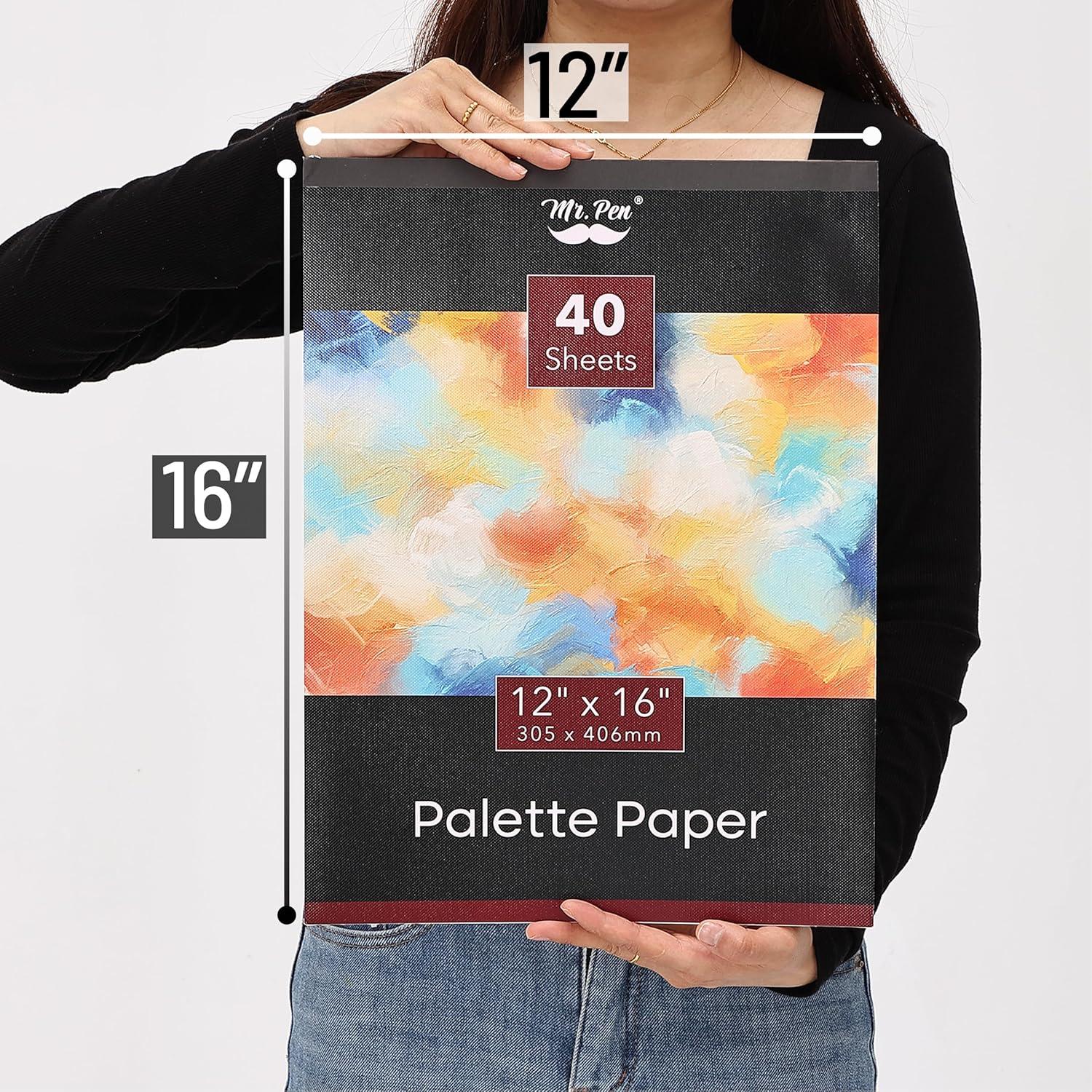 imageMr Pen Palette Paper Paint Pad 9quotx12quot 40 Sheets Acrylic Paint Paper Drawing Paper Painting Paper Disposable Paint Palette Paper Oil Paint Palette Watercolor Palette Paper12 x 16