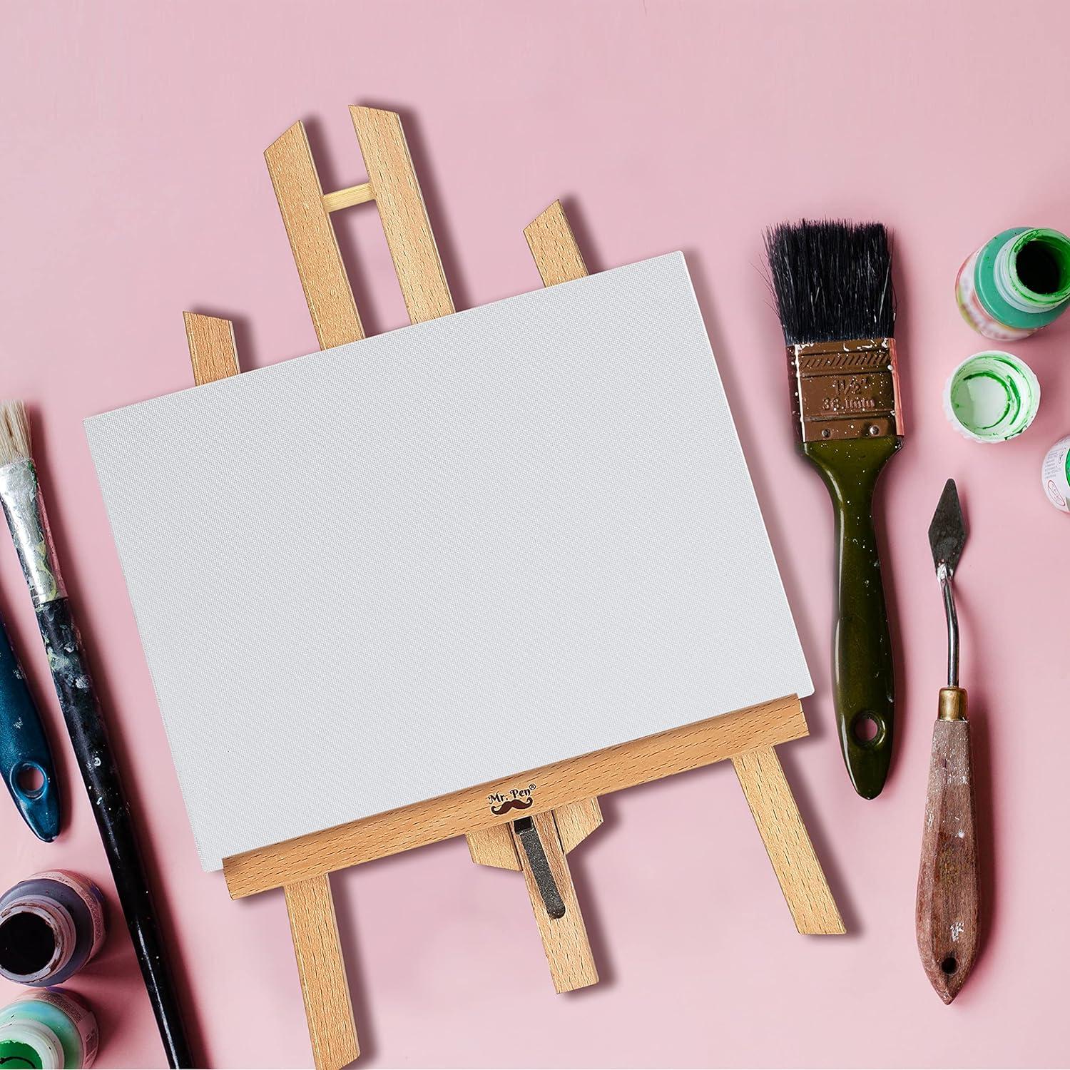 imageMr Pen Small Easels for Painting 11 Inch Wooden Easels for Painting Canvas Canvas Holder for Painting Table Top Easels Easel Stand for Painting Canvas Stand Small Tabletop Display Stand