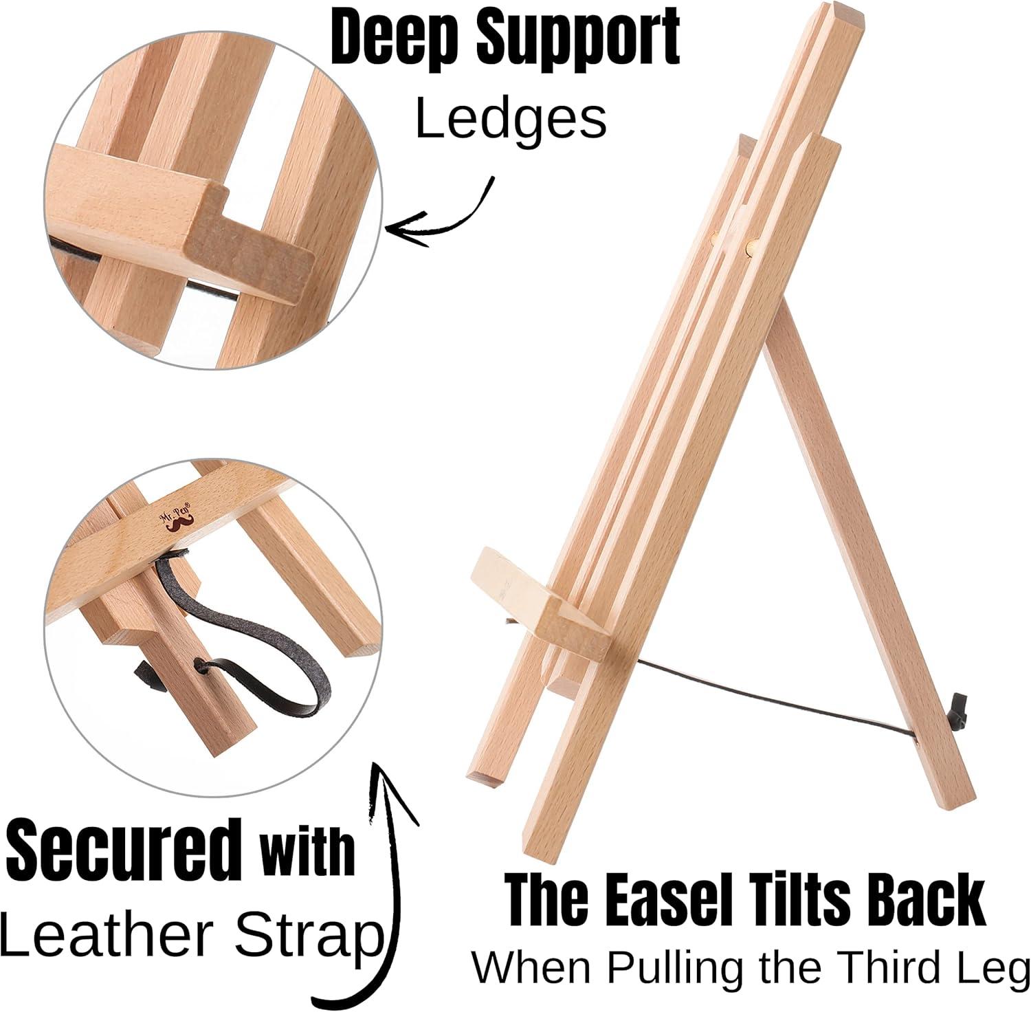 imageMr Pen Small Easels for Painting 11 Inch Wooden Easels for Painting Canvas Canvas Holder for Painting Table Top Easels Easel Stand for Painting Canvas Stand Small Tabletop Display Stand