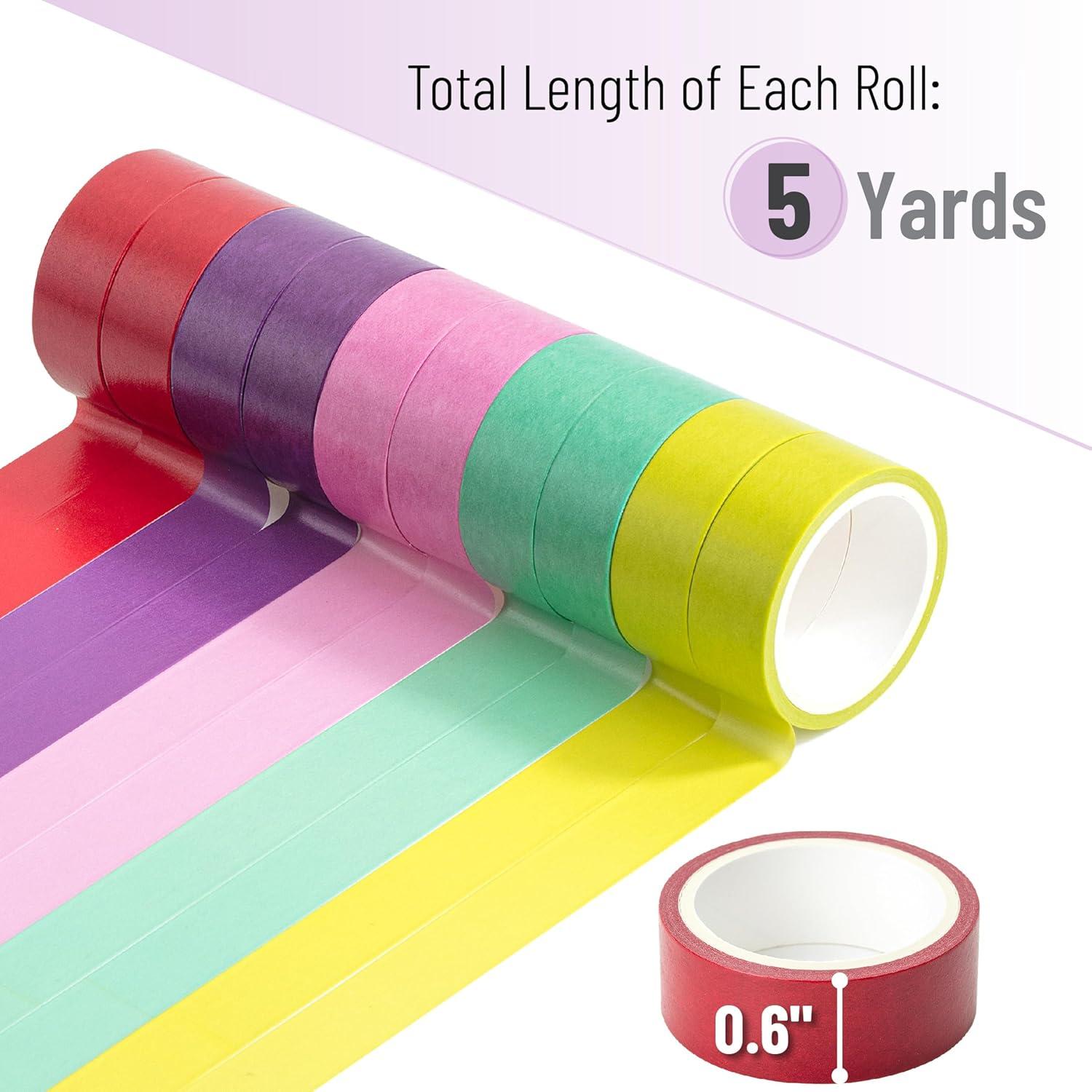 imageMr Pen Washi Tape Set 10 Pack Decorative Tape Washi Tapes Colored Tape Scrapbook Tape Scrapbook Washi Tape for Journaling Craft Tape Washy Tape WashyTapeTropical Twirl