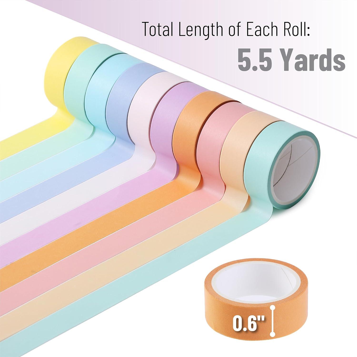 imageMr Pen Washi Tape Set 10 Pack Decorative Tape Washi Tapes Colored Tape Scrapbook Tape Scrapbook Washi Tape for Journaling Craft Tape Washy Tape WashyTapePastel Harmony