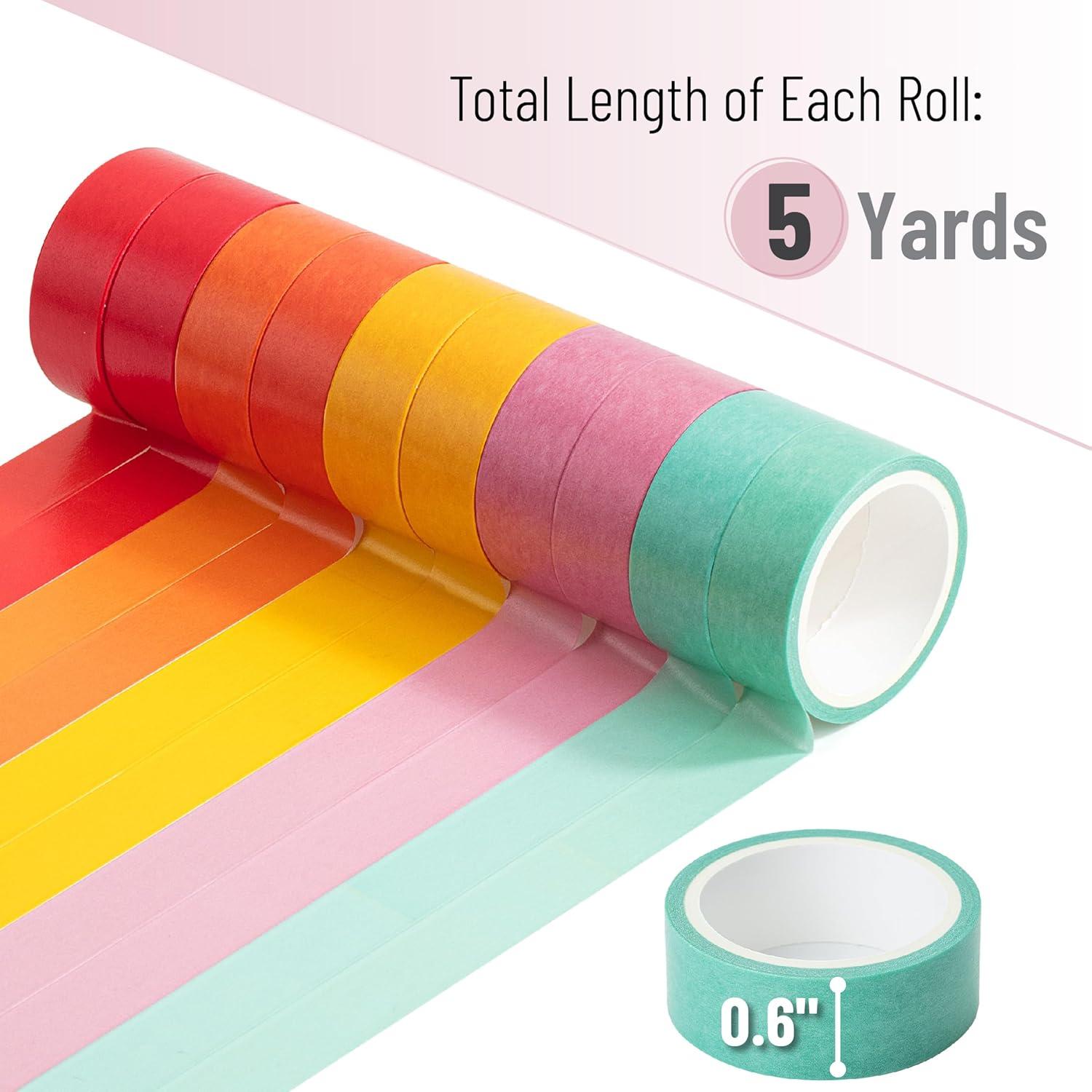 imageMr Pen Washi Tape Set 10 Pack Decorative Tape Washi Tapes Colored Tape Scrapbook Tape Scrapbook Washi Tape for Journaling Craft Tape Washy Tape WashyTapeSummer Design