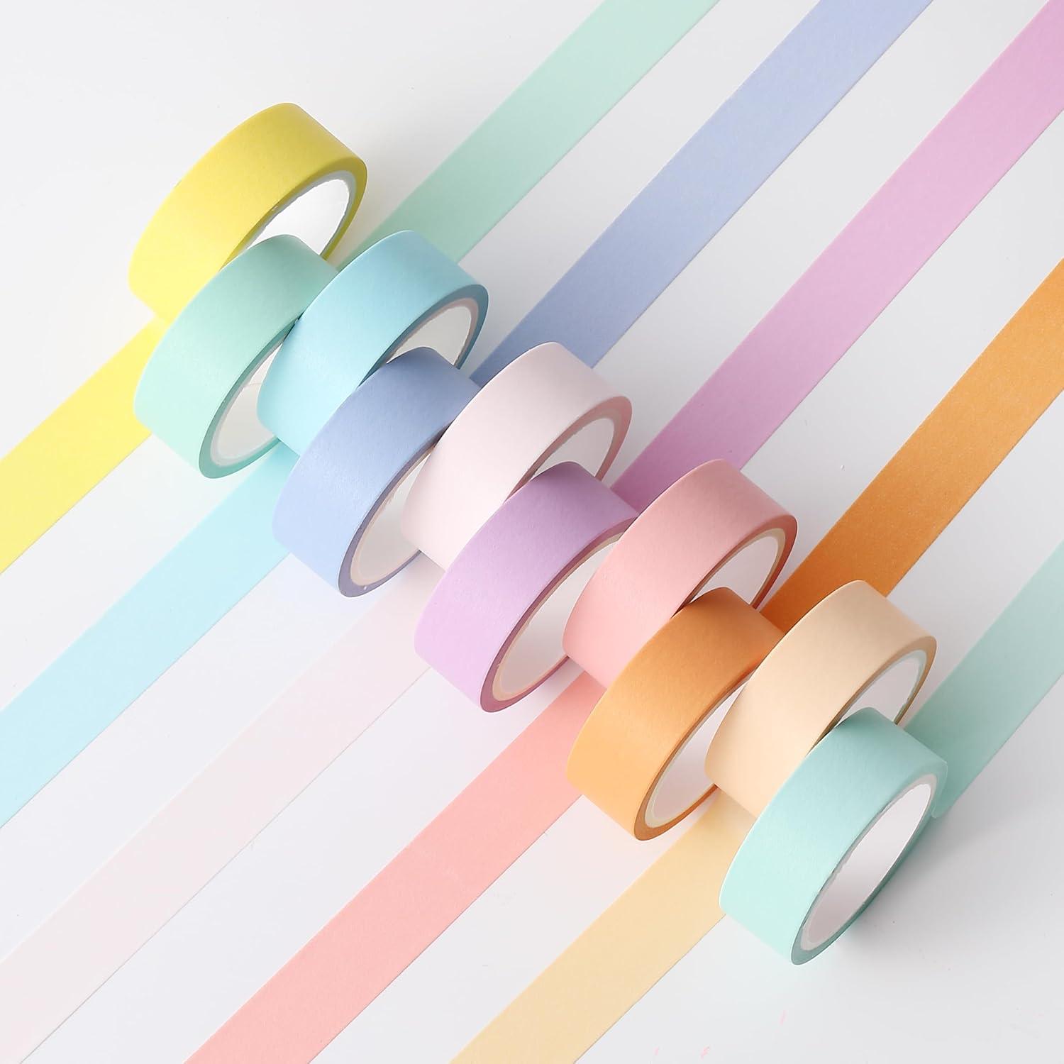 imageMr Pen Washi Tape Set 10 Pack Decorative Tape Washi Tapes Colored Tape Scrapbook Tape Scrapbook Washi Tape for Journaling Craft Tape Washy Tape WashyTapePastel Harmony
