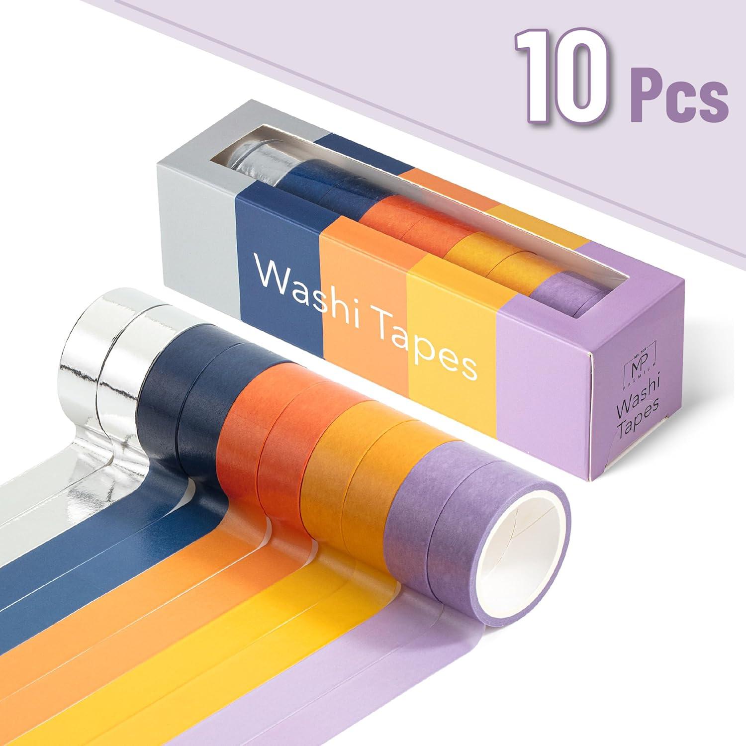imageMr Pen Washi Tape Set 10 Pack Decorative Tape Washi Tapes Colored Tape Scrapbook Tape Scrapbook Washi Tape for Journaling Craft Tape Washy Tape WashyTapeAutumnal Reverie