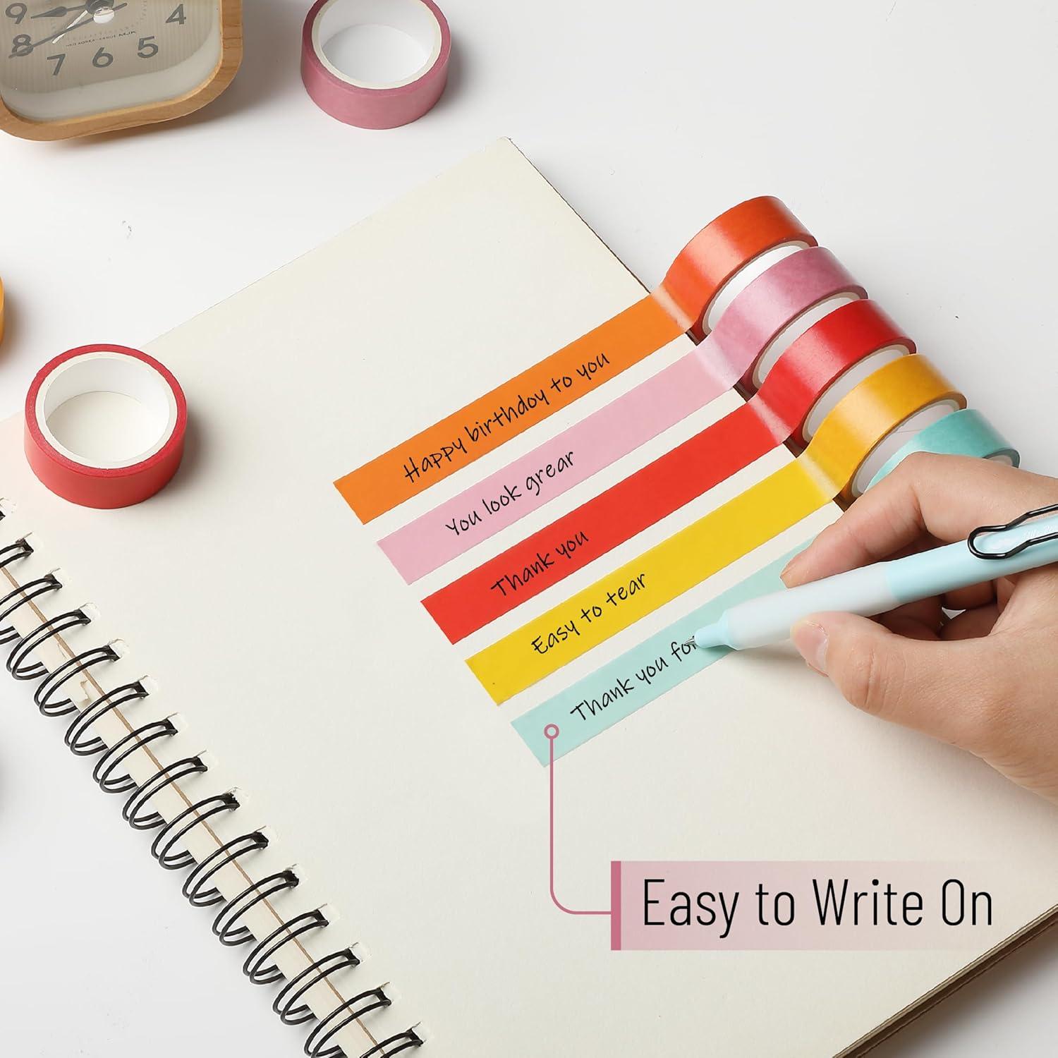 imageMr Pen Washi Tape Set 10 Pack Decorative Tape Washi Tapes Colored Tape Scrapbook Tape Scrapbook Washi Tape for Journaling Craft Tape Washy Tape WashyTapeSummer Design