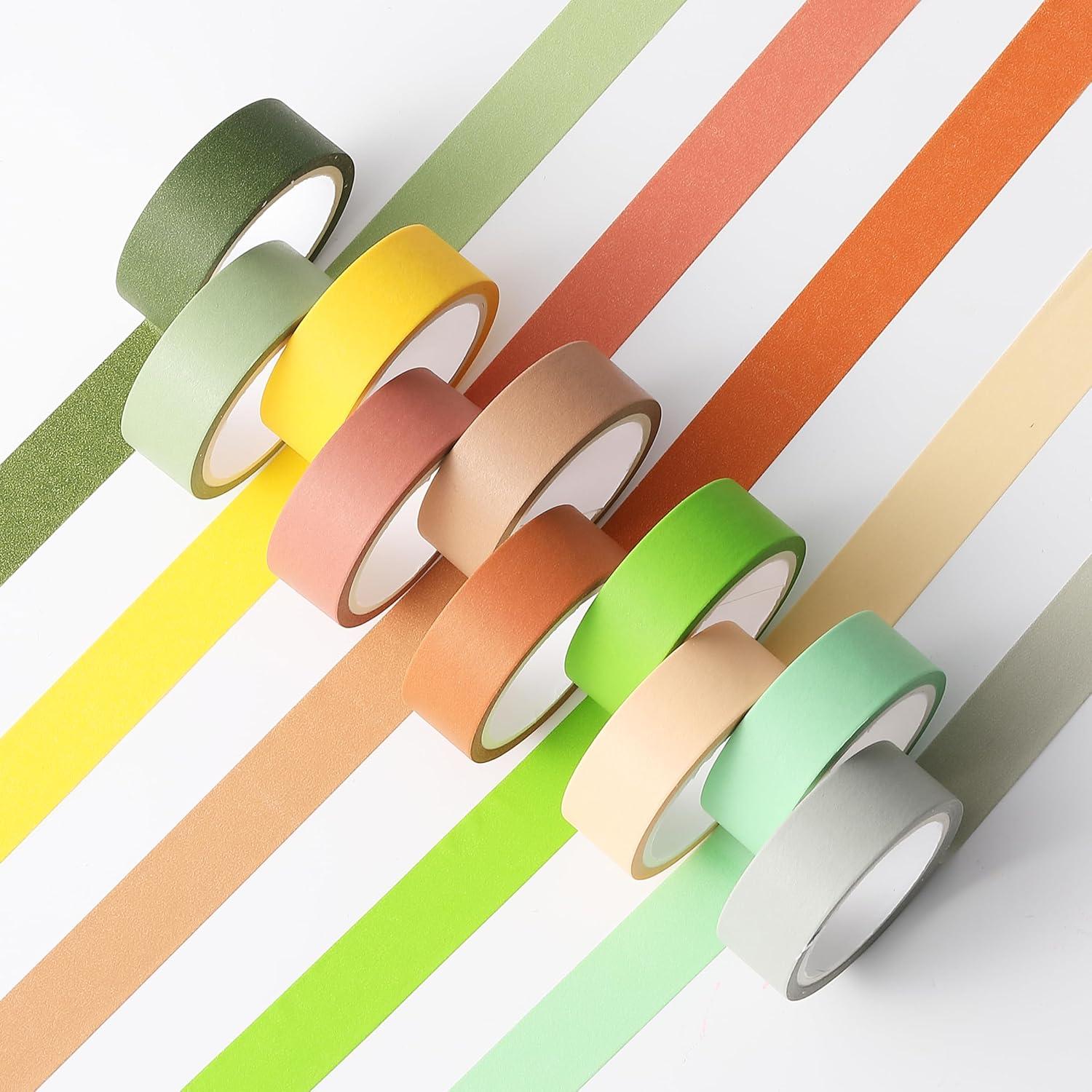 imageMr Pen Washi Tape Set 10 Pack Decorative Tape Washi Tapes Colored Tape Scrapbook Tape Scrapbook Washi Tape for Journaling Craft Tape Washy Tape WashyTapeEarthy Tones