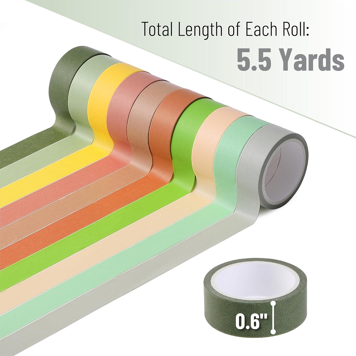imageMr Pen Washi Tape Set 10 Pack Decorative Tape Washi Tapes Colored Tape Scrapbook Tape Scrapbook Washi Tape for Journaling Craft Tape Washy Tape WashyTapeEarthy Tones