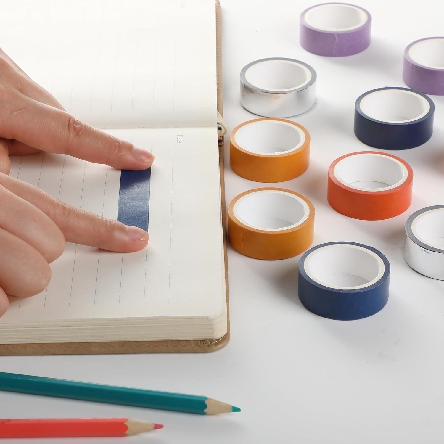 imageMr Pen Washi Tape Set 10 Pack Decorative Tape Washi Tapes Colored Tape Scrapbook Tape Scrapbook Washi Tape for Journaling Craft Tape Washy Tape WashyTapeAutumnal Reverie