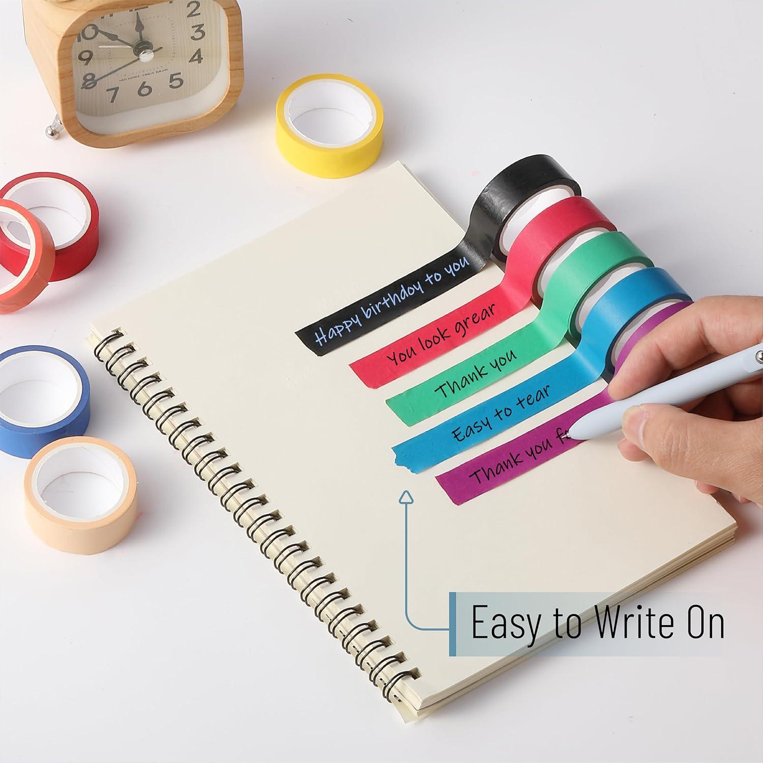 imageMr Pen Washi Tape Set 10 Pack Decorative Tape Washi Tapes Colored Tape Scrapbook Tape Scrapbook Washi Tape for Journaling Craft Tape Washy Tape WashyTapeVintage