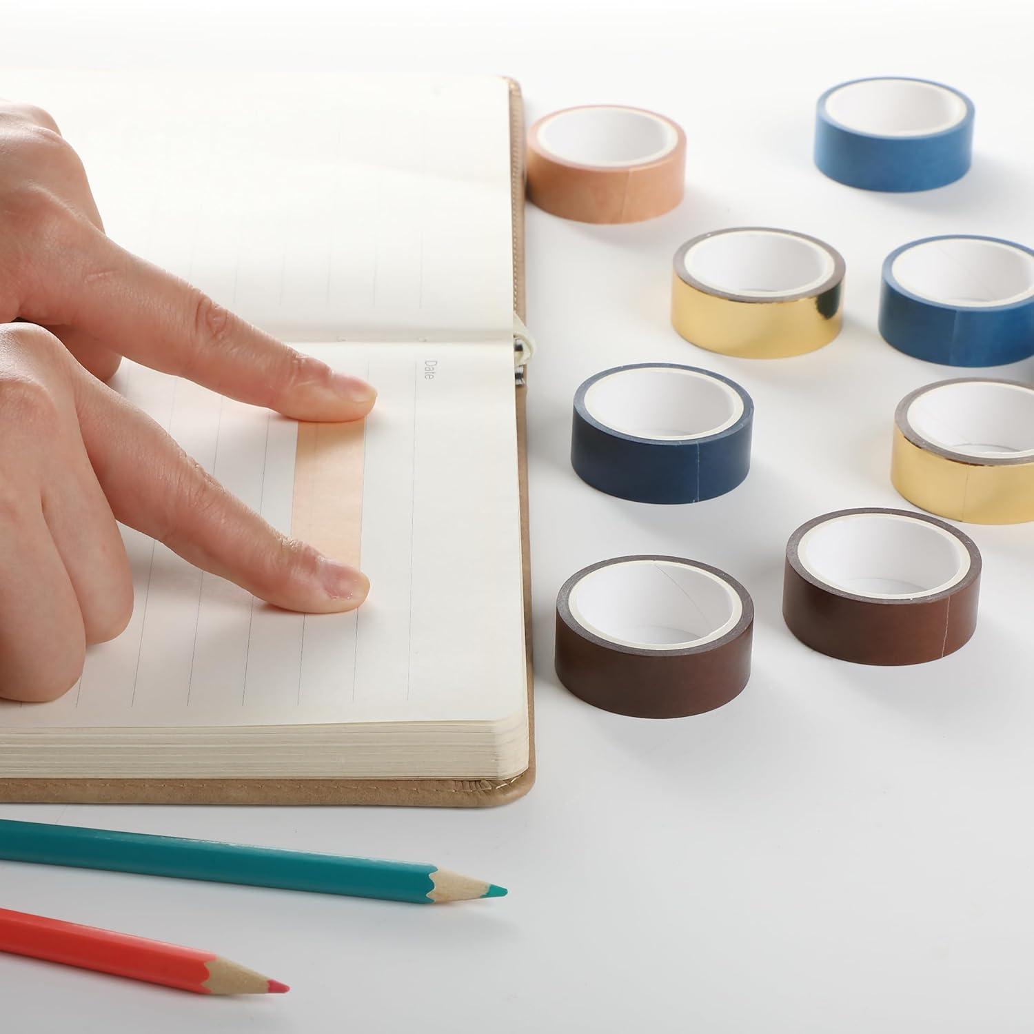 imageMr Pen Washi Tape Set 10 Pack Decorative Tape Washi Tapes Colored Tape Scrapbook Tape Scrapbook Washi Tape for Journaling Craft Tape Washy Tape WashyTapeTerra Nova Palette