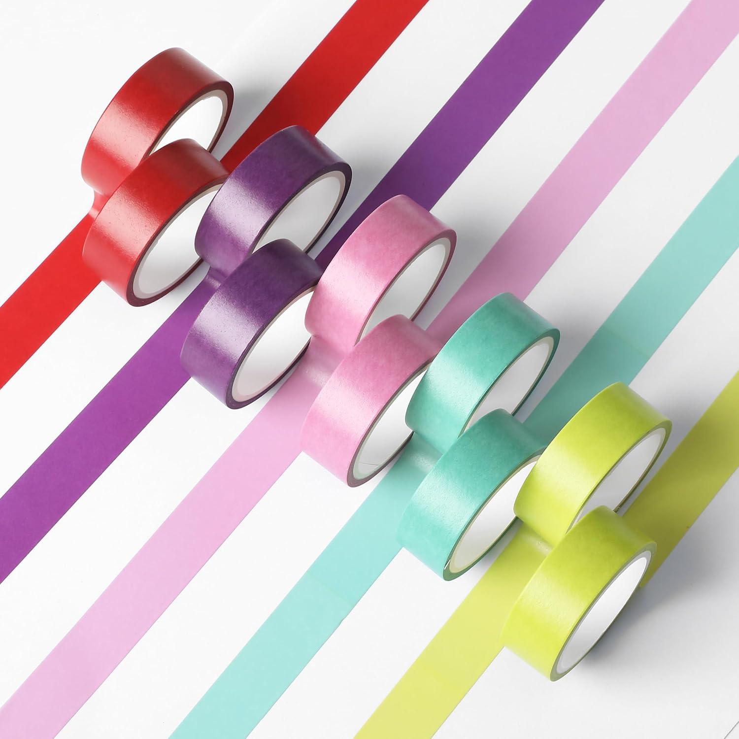 imageMr Pen Washi Tape Set 10 Pack Decorative Tape Washi Tapes Colored Tape Scrapbook Tape Scrapbook Washi Tape for Journaling Craft Tape Washy Tape WashyTapeTropical Twirl