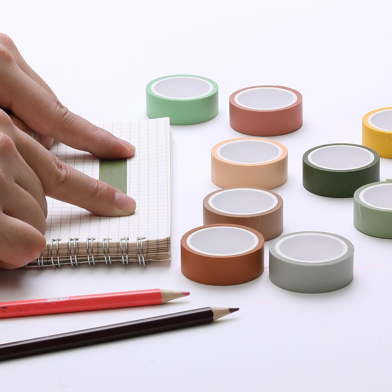 imageMr Pen Washi Tape Set 10 Pack Decorative Tape Washi Tapes Colored Tape Scrapbook Tape Scrapbook Washi Tape for Journaling Craft Tape Washy Tape WashyTapeEarthy Tones