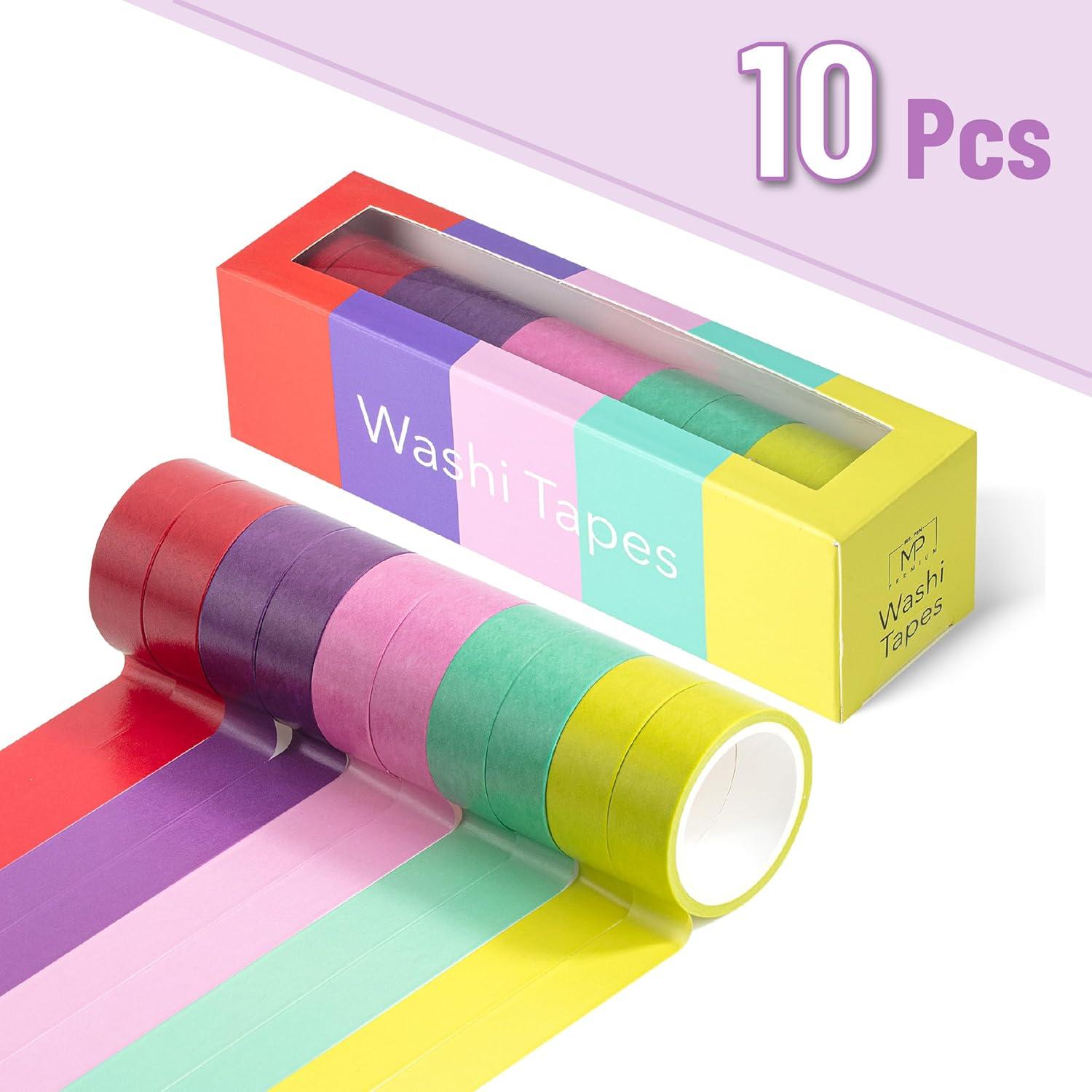 imageMr Pen Washi Tape Set 10 Pack Decorative Tape Washi Tapes Colored Tape Scrapbook Tape Scrapbook Washi Tape for Journaling Craft Tape Washy Tape WashyTapeTropical Twirl