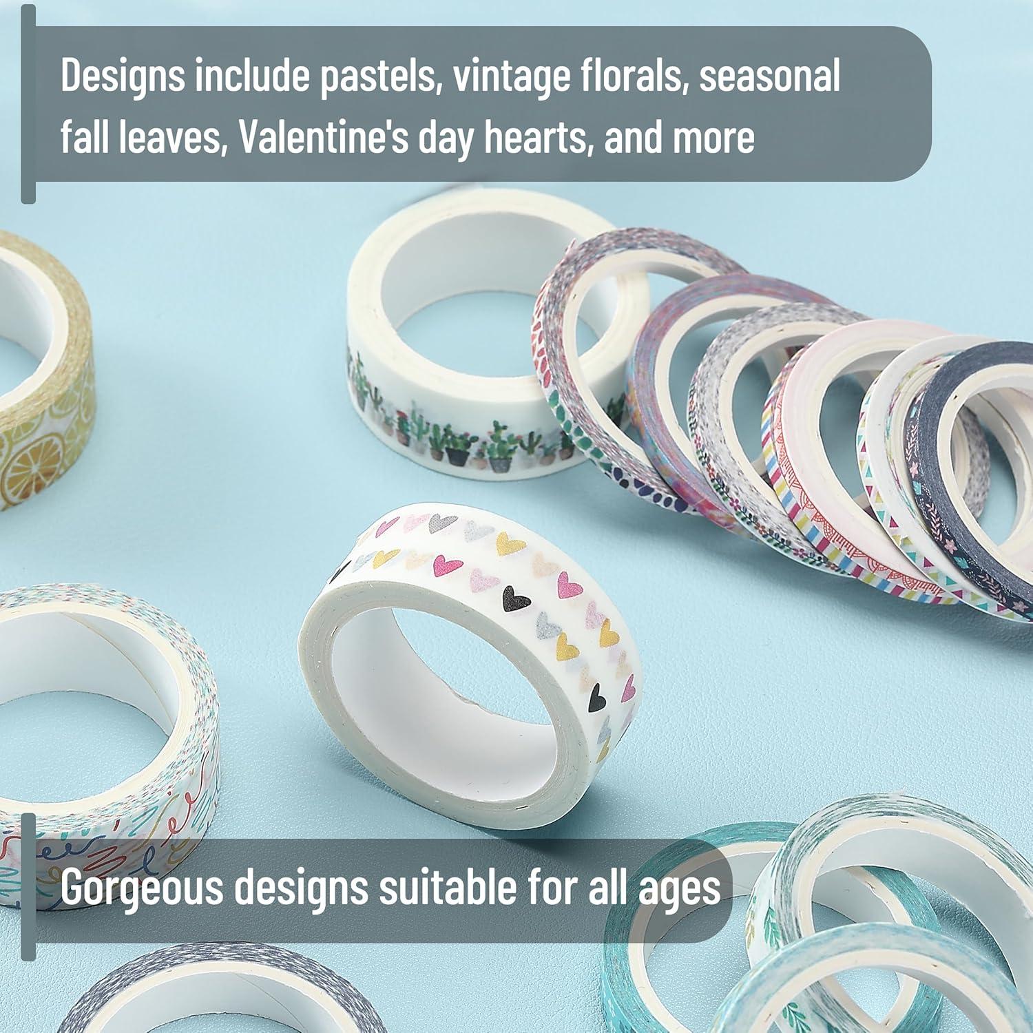 imageMr Pen Washi Tape Set 21 Roll Boho Design Decorative Tape Washi Tapes Cute Washi Tape Cute Tape Colored Tape Scrapbook Tape Washi Tape Cute Washi Tape for Journaling Craft TapeFloral