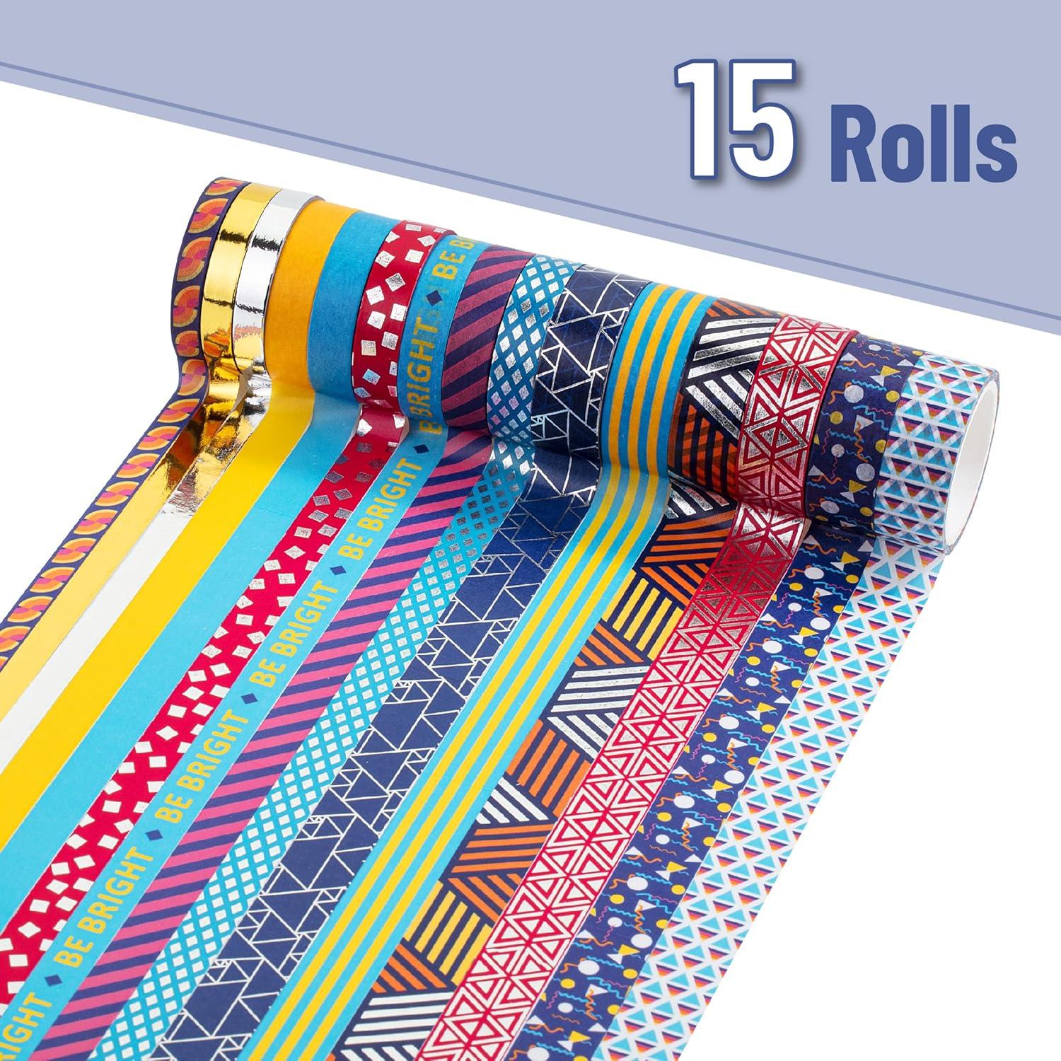 imageMr Pen Washi Tape Set 21 Roll Boho Design Decorative Tape Washi Tapes Cute Washi Tape Cute Tape Colored Tape Scrapbook Tape Washi Tape Cute Washi Tape for Journaling Craft TapeGeometric Groove