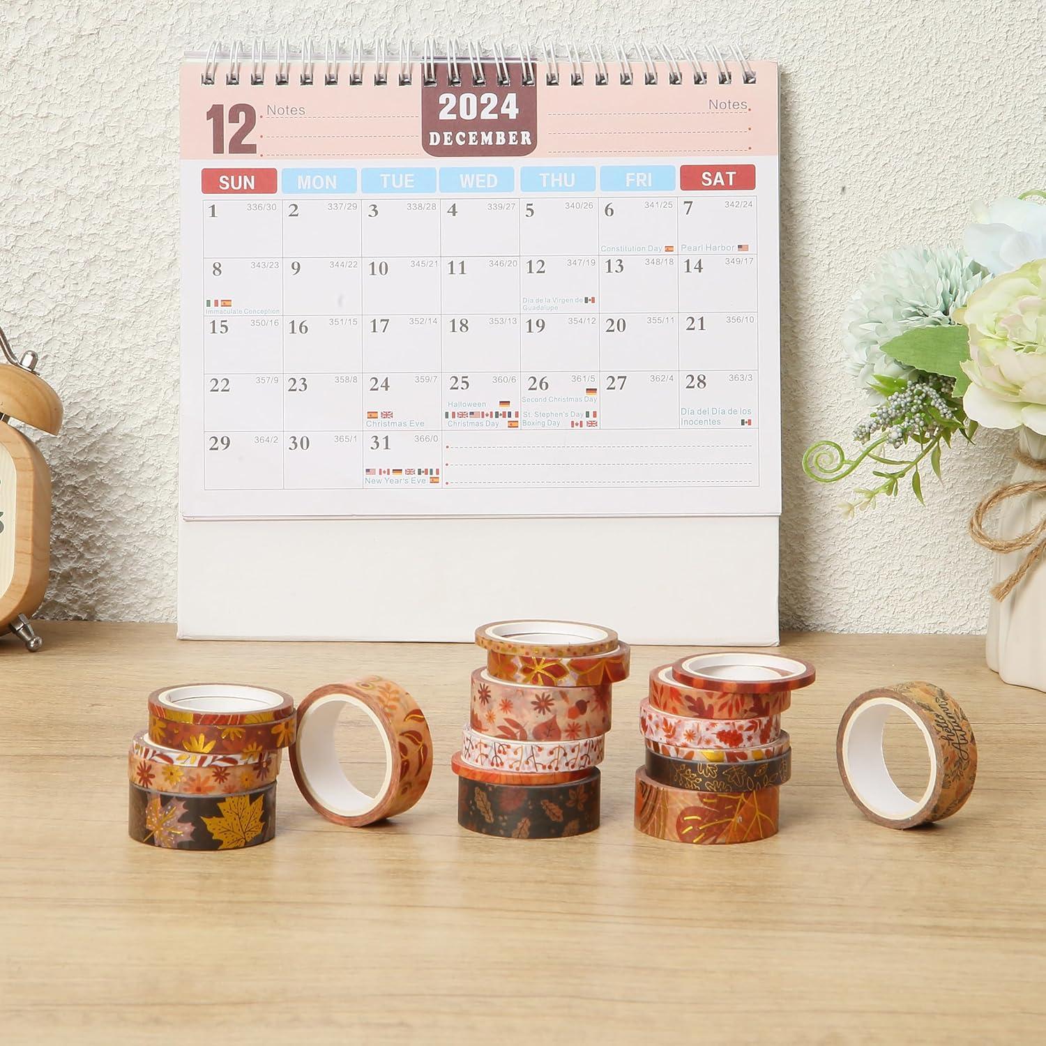 imageMr Pen Washi Tape Set 21 Roll Boho Design Decorative Tape Washi Tapes Cute Washi Tape Cute Tape Colored Tape Scrapbook Tape Washi Tape Cute Washi Tape for Journaling Craft TapeAutumn Leaves
