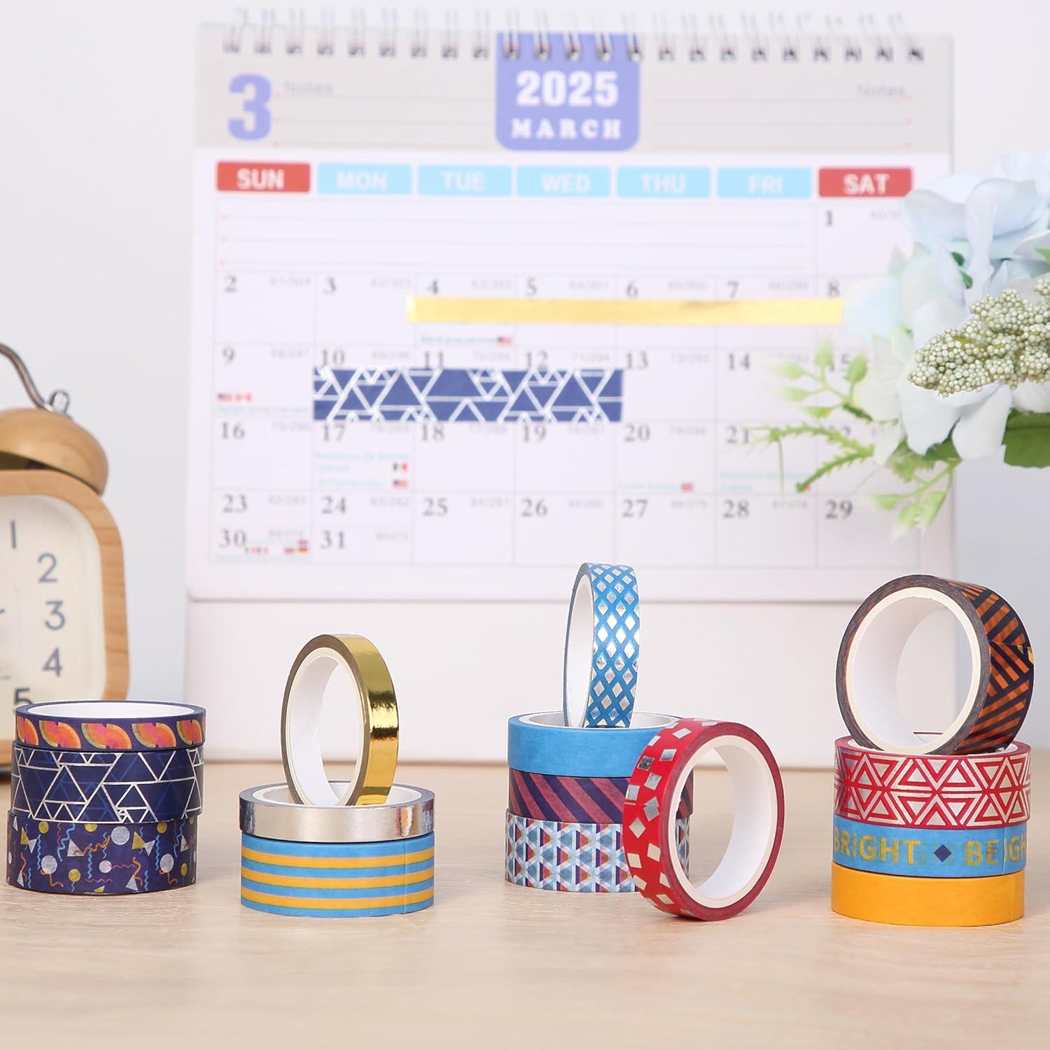 imageMr Pen Washi Tape Set 21 Roll Boho Design Decorative Tape Washi Tapes Cute Washi Tape Cute Tape Colored Tape Scrapbook Tape Washi Tape Cute Washi Tape for Journaling Craft TapeGeometric Groove