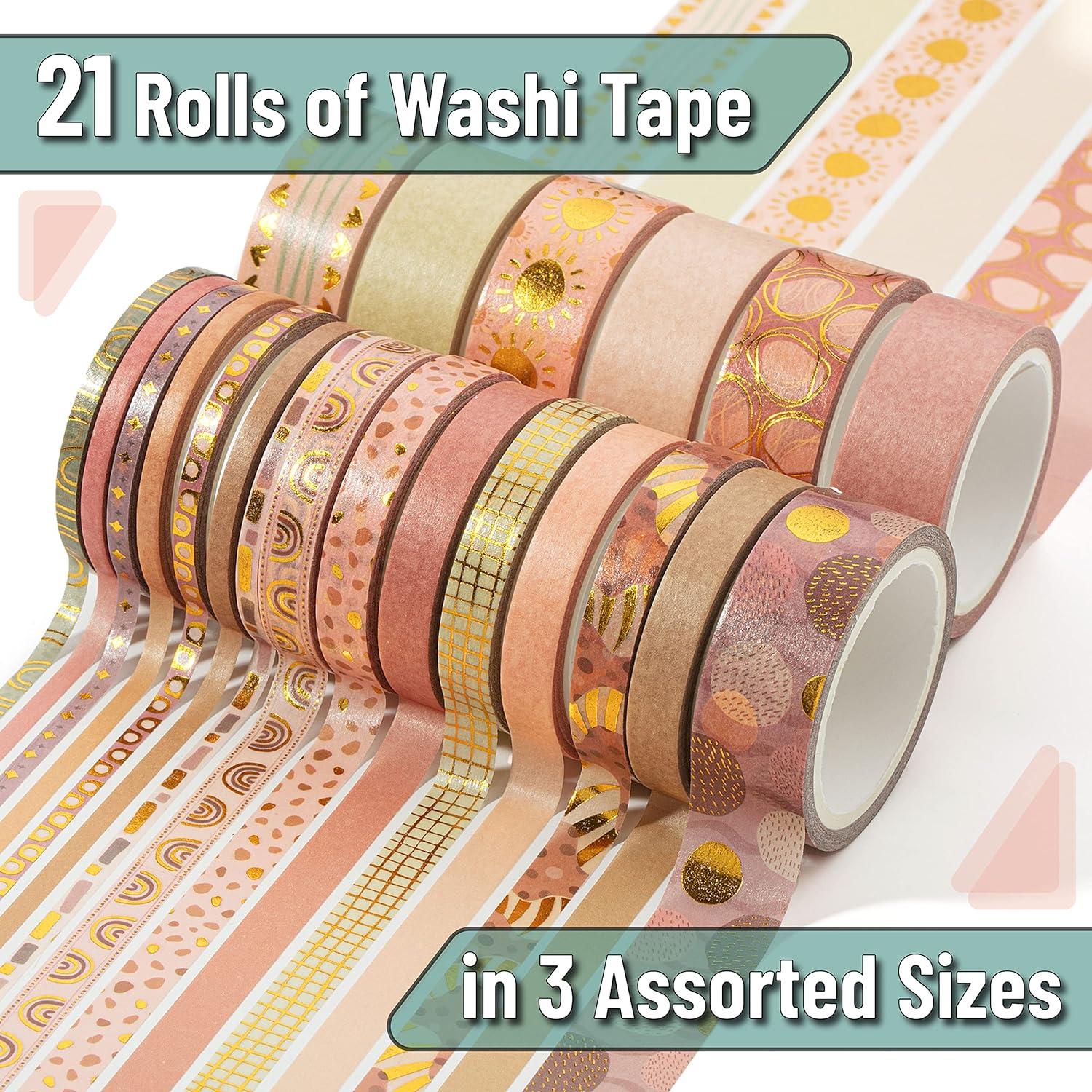 imageMr Pen Washi Tape Set 21 Roll Boho Design Decorative Tape Washi Tapes Cute Washi Tape Cute Tape Colored Tape Scrapbook Tape Washi Tape Cute Washi Tape for Journaling Craft TapeBoho